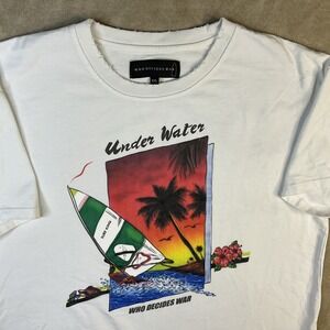 Who Decides War WDW Shirt Mens 2XL Under Water‎ Surf King Graphic Distressed Tee